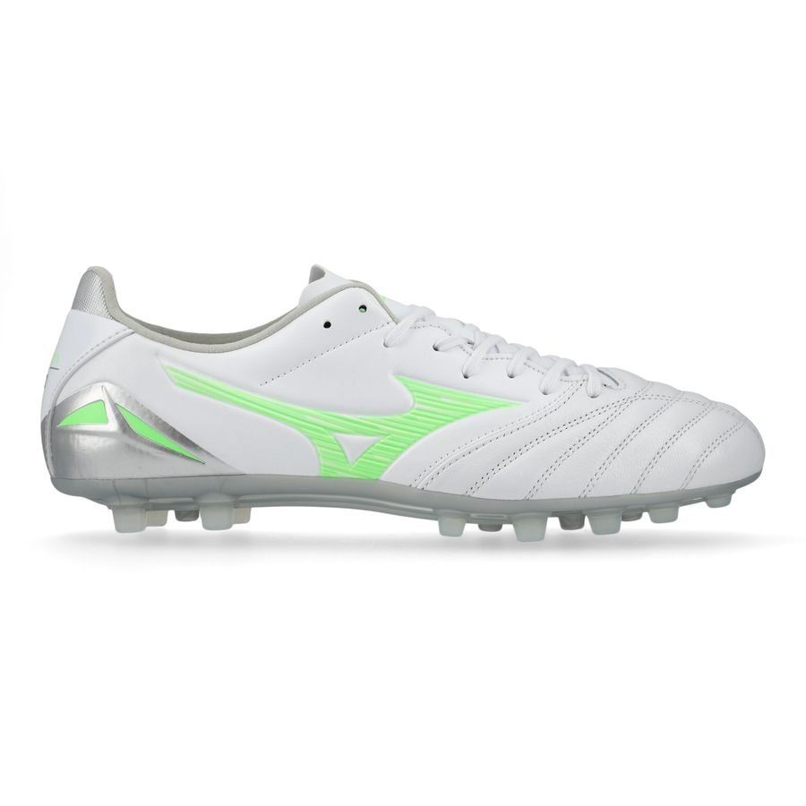 Mizuno Morelia Neo IV Pro AG Frontier - Blanc/Vert Néon/Cool Gray