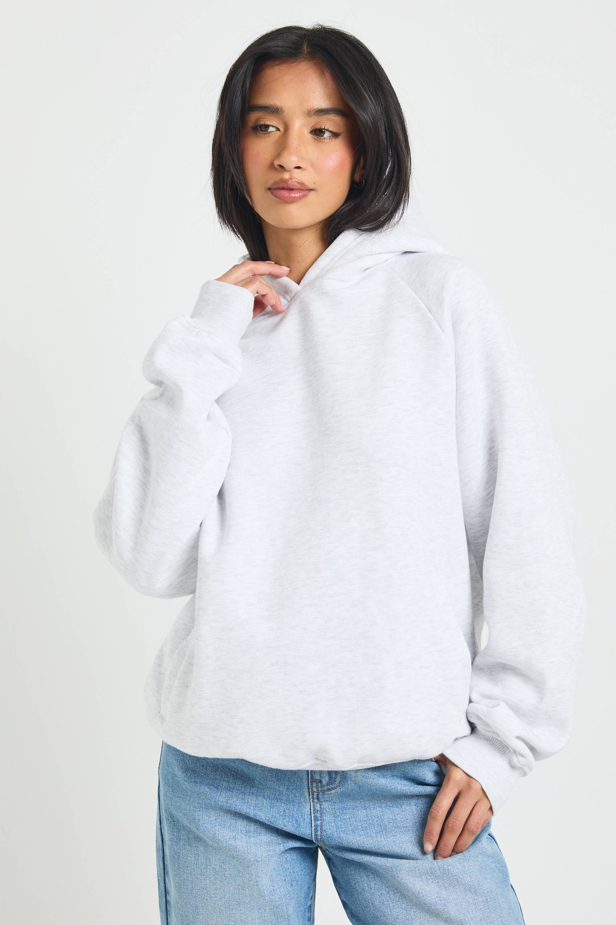 boohoo Sweat à Casynthétiqueche Surdimensionné à Coutures Raglan Petite Taille