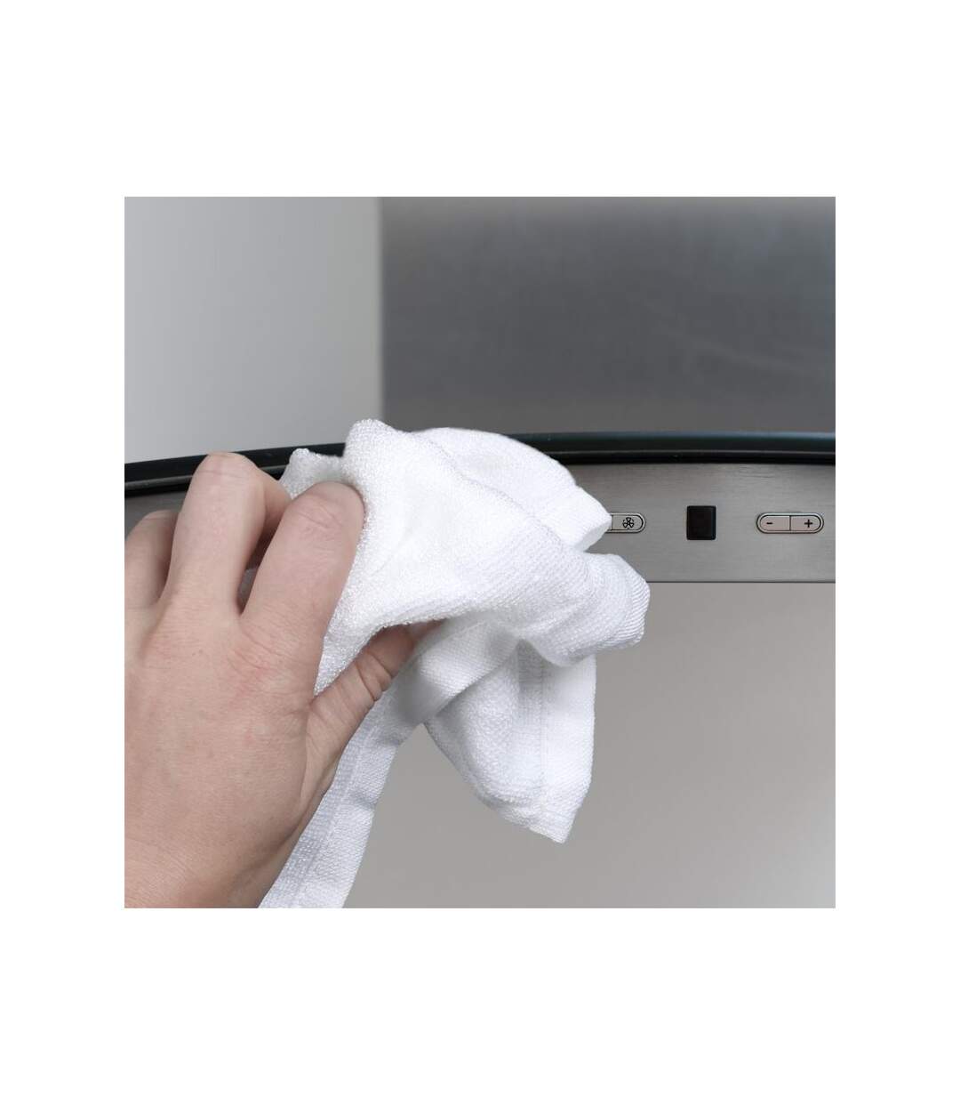 Paris Prix - Lot De 2 Torchons microfibre 30cm Blanc