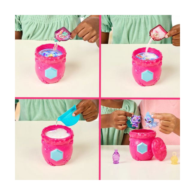 Magic Mixies Mixlings Bruis en Ontdek Ketel Crystal Woods Serie 3, 2-Pack