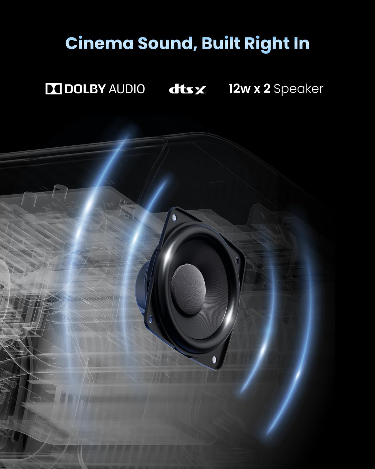 Dangbei MP1 Max, Vidéoprojecteur 4K, 3100 Lumens ISO,110% BT.2020, HDR10+, 3D, Dolby Audio, 300