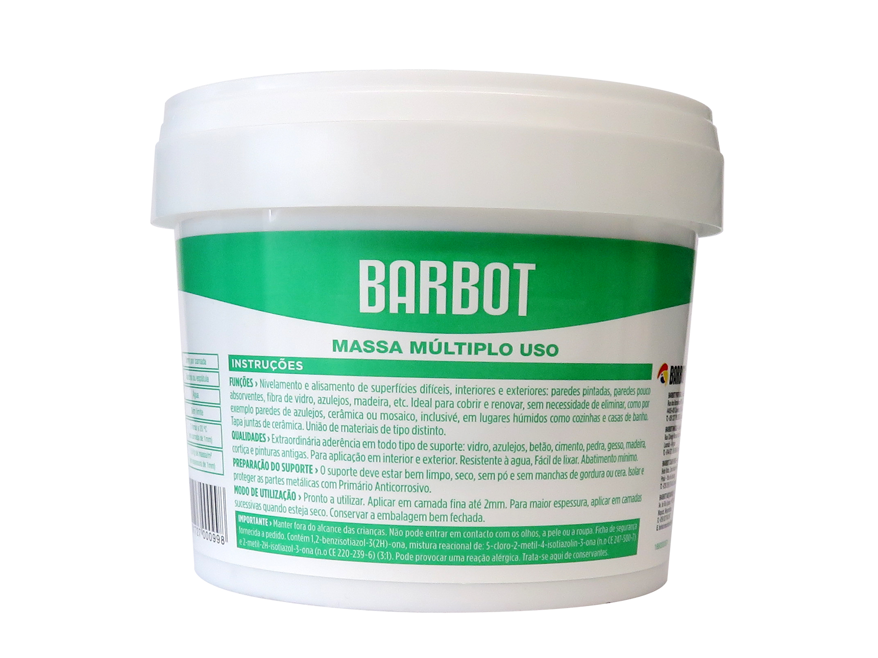 MASSA MULTI USO (PASTA) BARBOT 1KG
