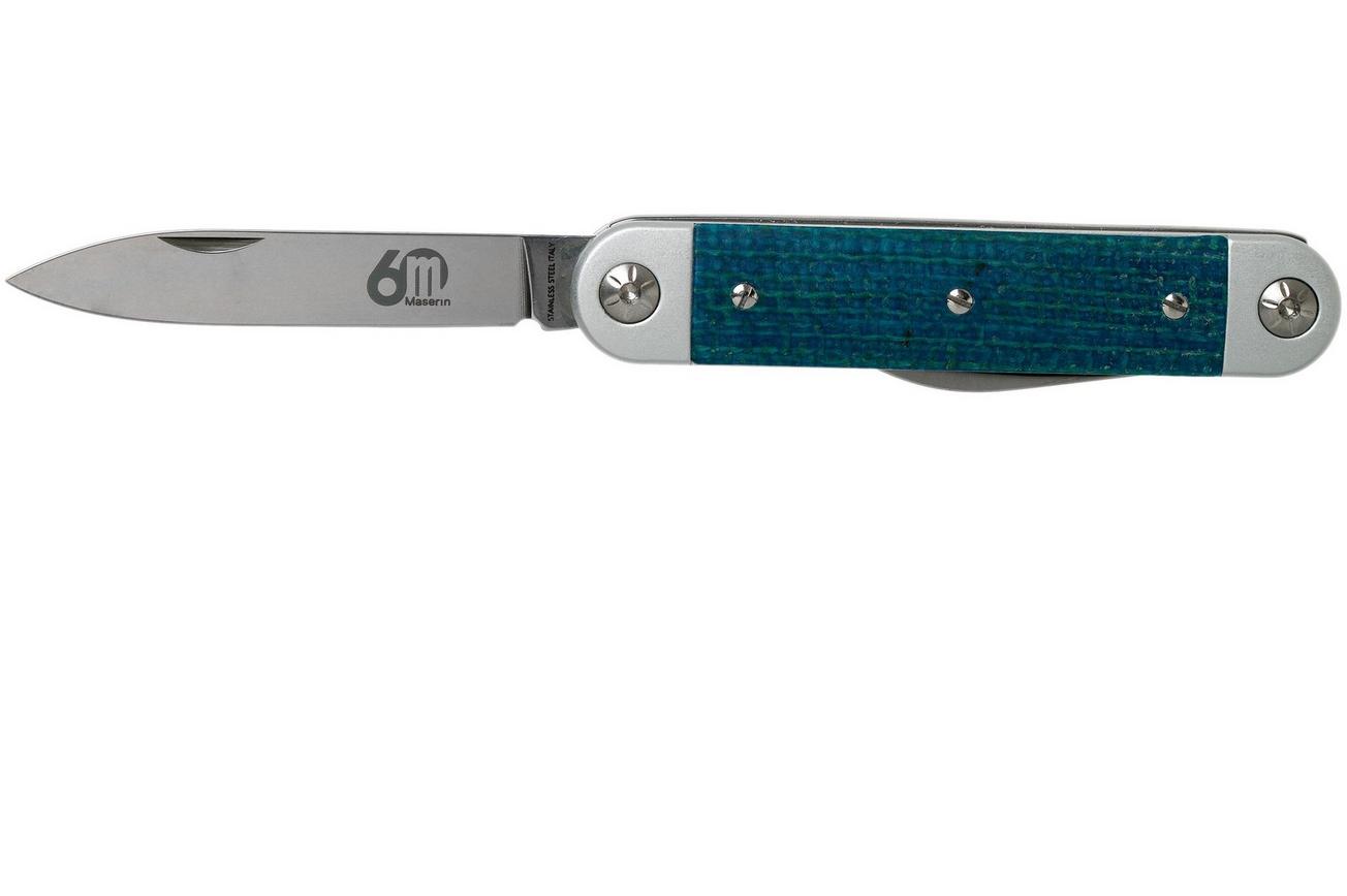 Maserin 60° Knife Sessantesimo 195/MCB Blue Micarta zakmes