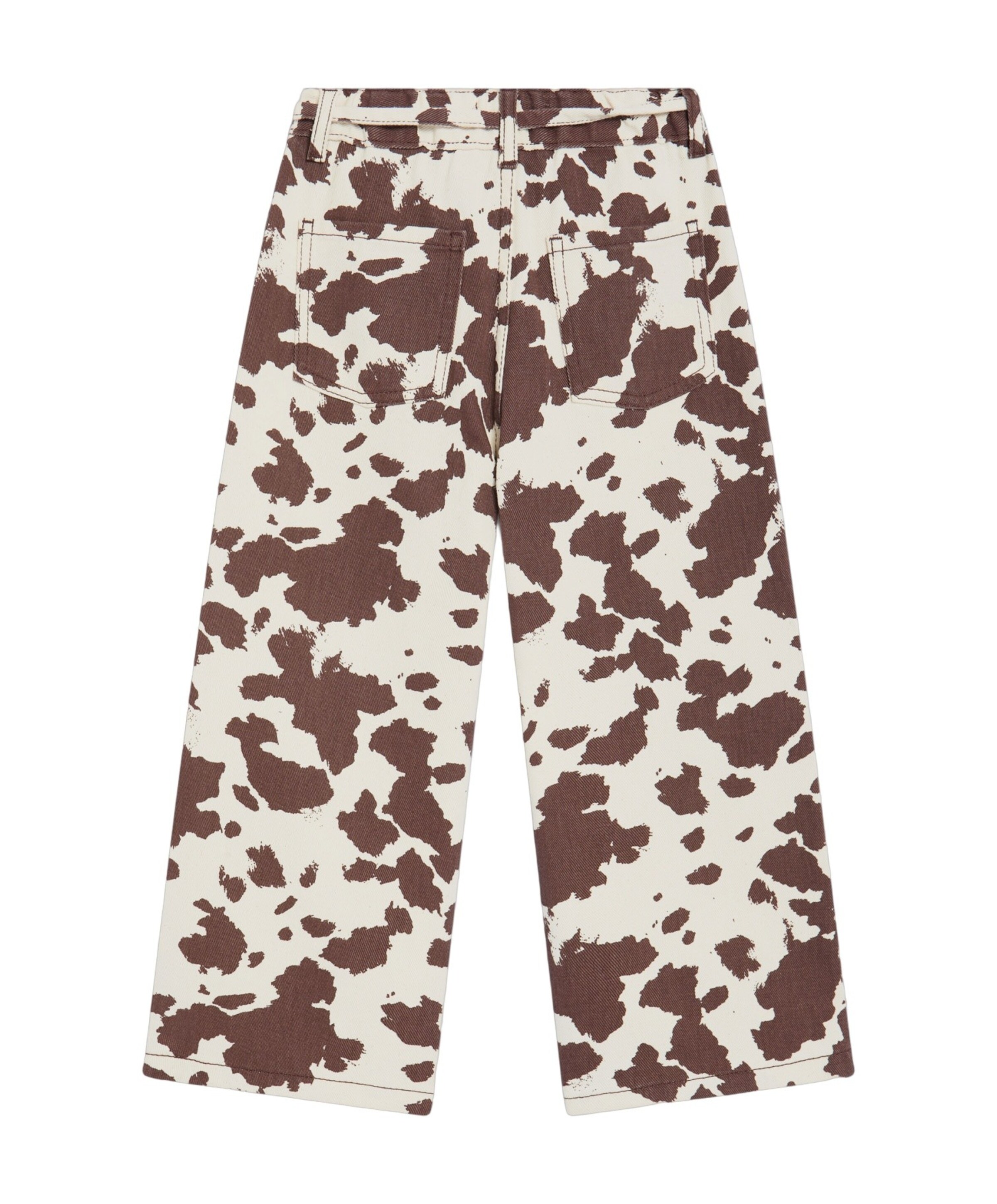 The New Society Dakota Cow Print meisjes jeans bruin