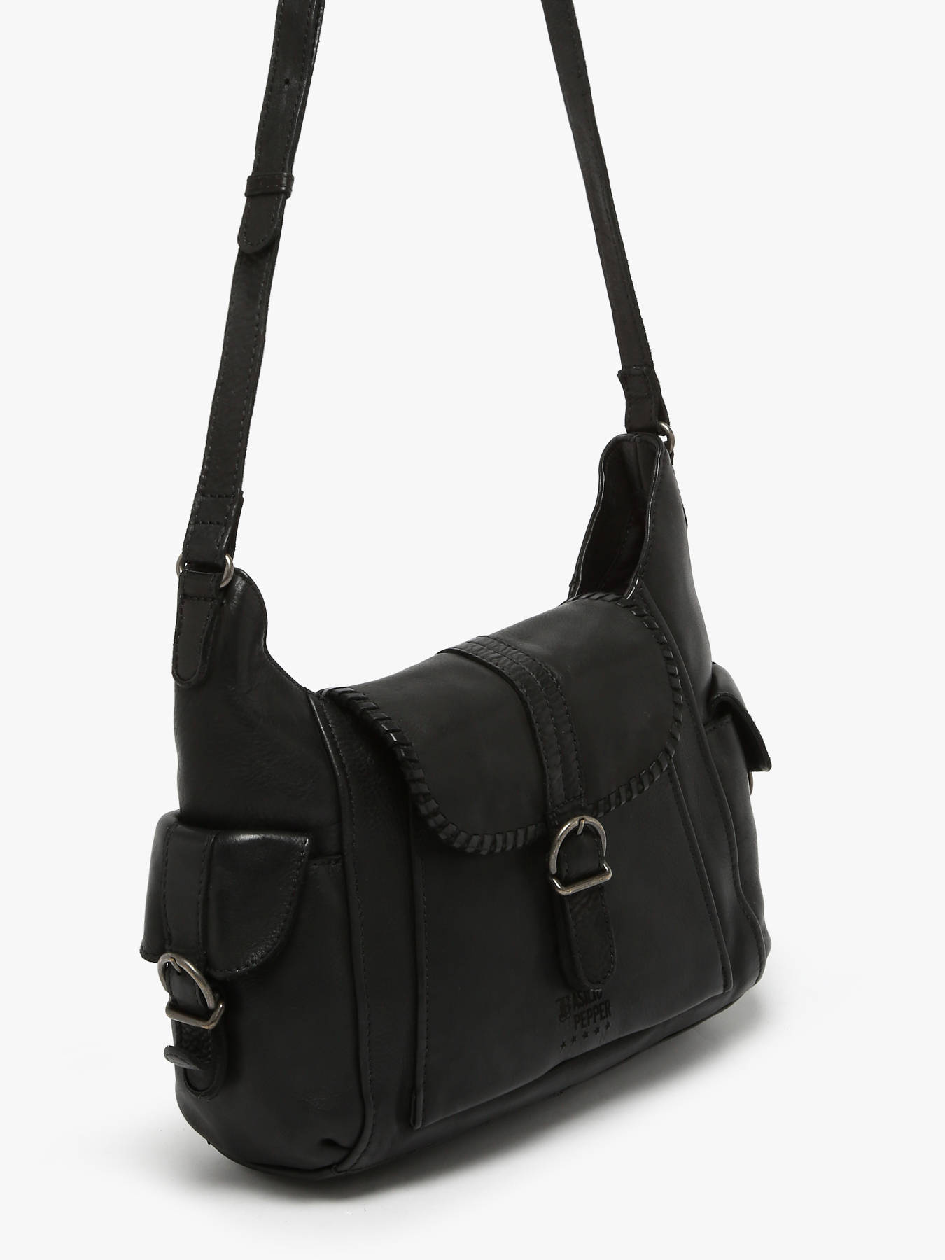 Sac bandoulire Utility cuir BASILIC PEPPER