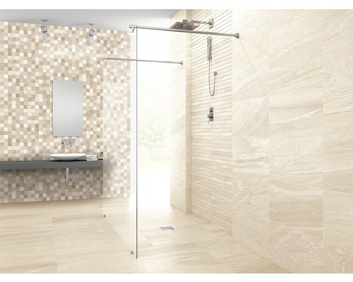 Porseleinen wand- en vloertegel Sahara antislip crème 60 x 60 cm