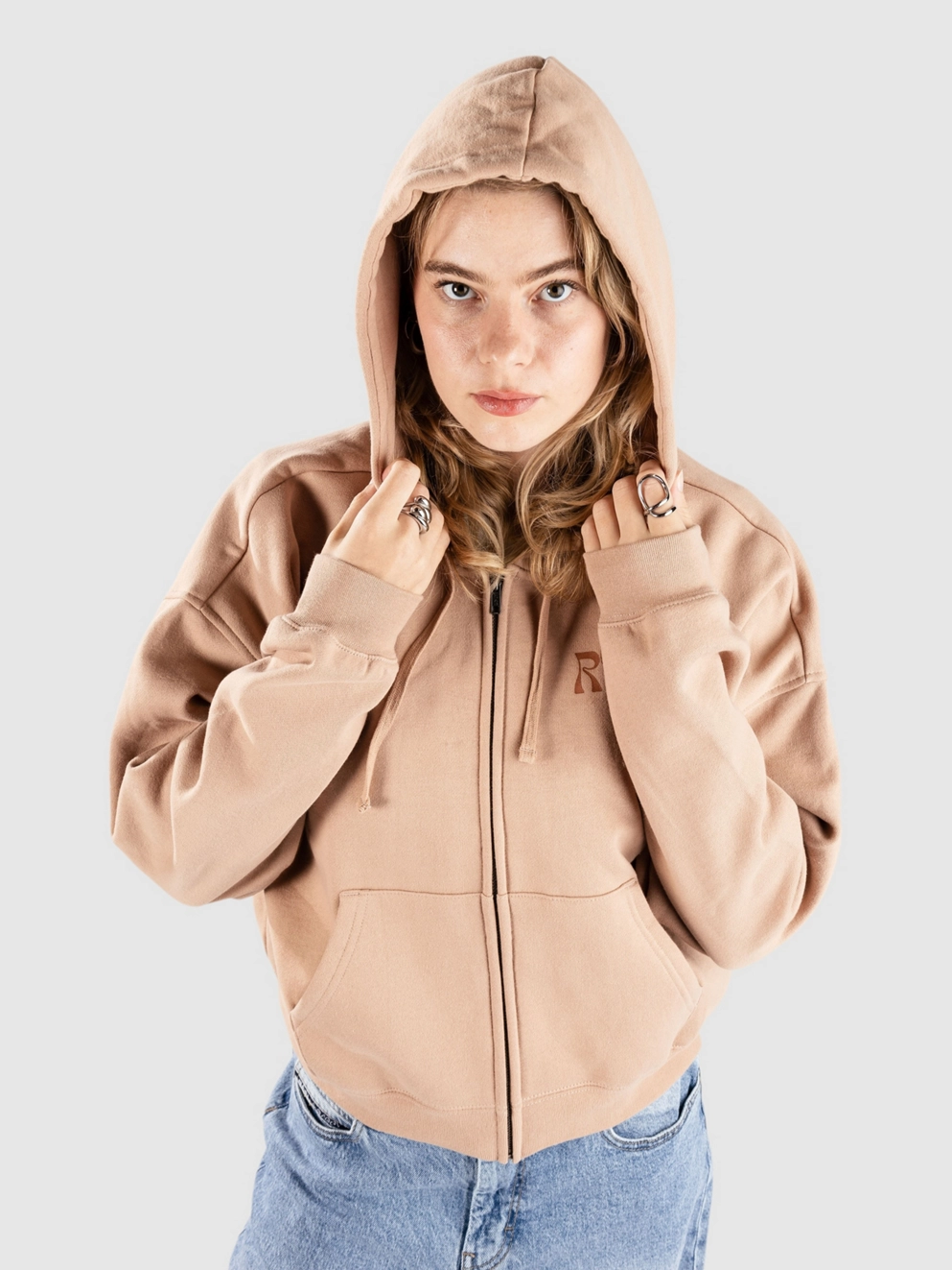 RVCA Court Zip Hoodie warm taupe
