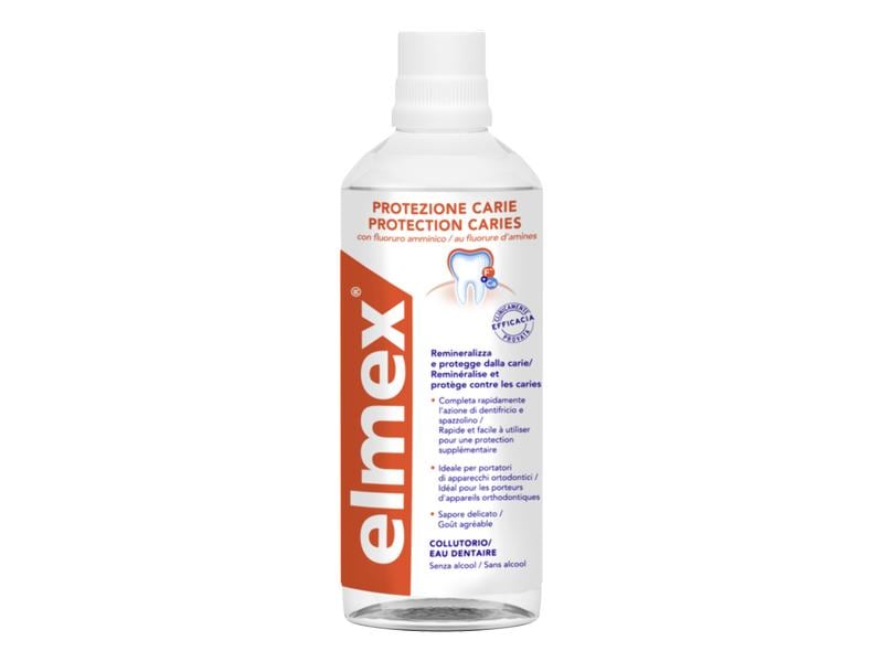 elmex Mundspülung Kariesschutz 400 ml Mundwasser zur Remineralisierung der Zähne und zum Schutz vor Karies