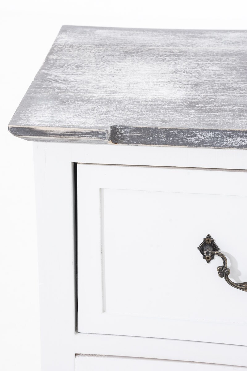 CLP Schubladenkommode PARANA im Landhausstil IHolzkommode mit drei Schubladen und einer Tür I Highboard im Landhausstil