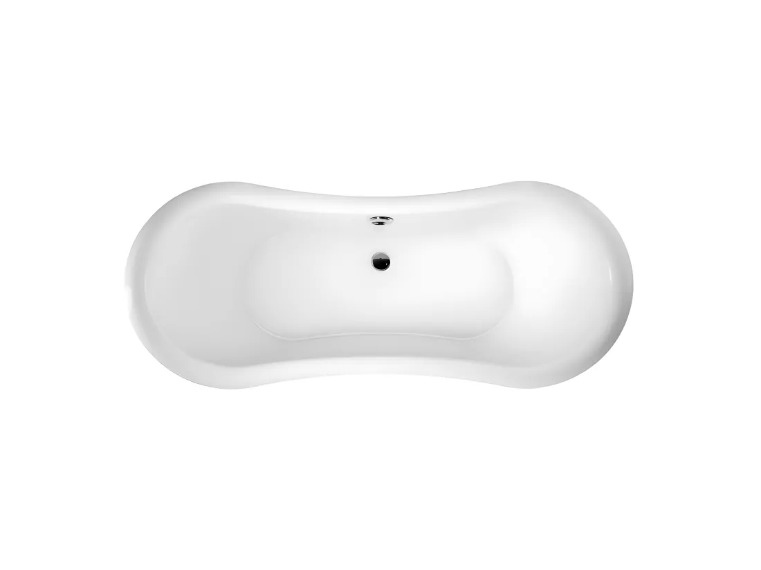 Baignoire ancienne rétro sur pieds DARLINGTON Blanche 175 cm Pieds d'Aigle Dorés