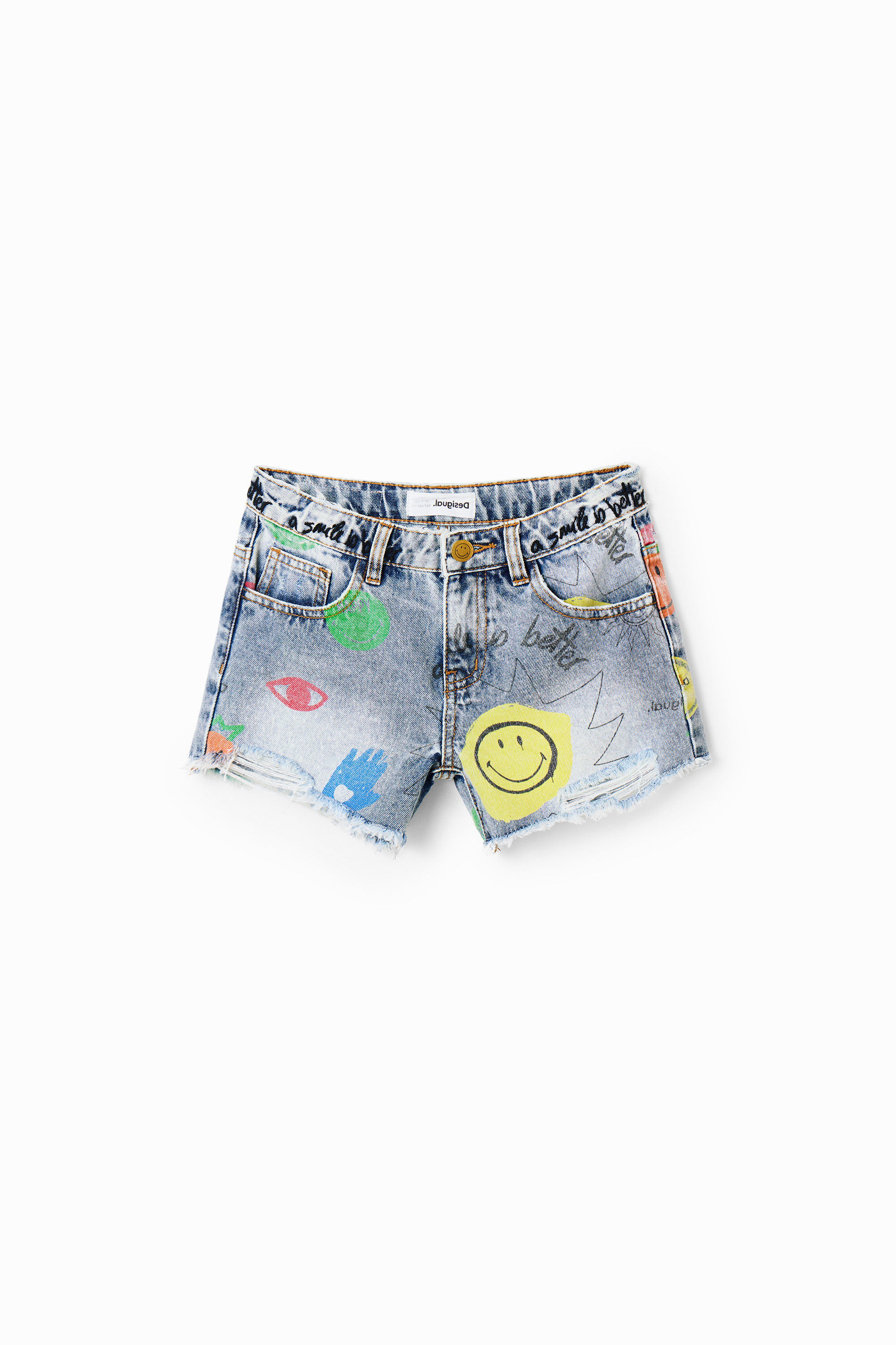 Short en jean Smiley
