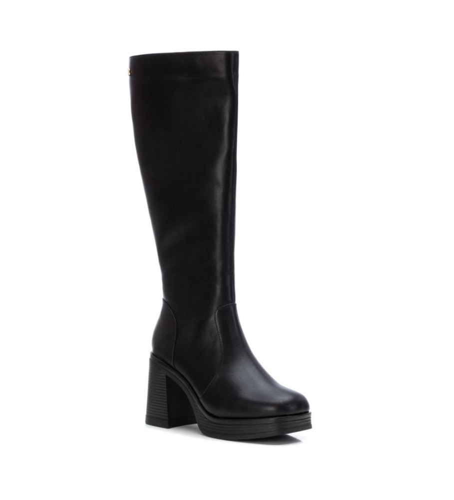 Botas Xti 142107 Pretas - Altura do salto: 9 cm -