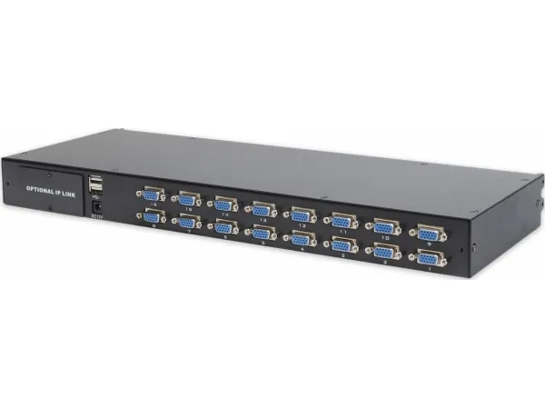 DIGITUS Professional DS-72214 - KVM switch - 16 x KVM port(s) - monterbar på stativ