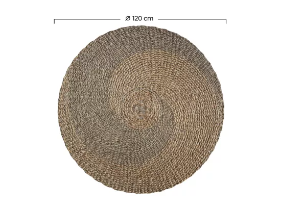 Tapis rond ∅120cm en jacinthe d'eau - Yvy