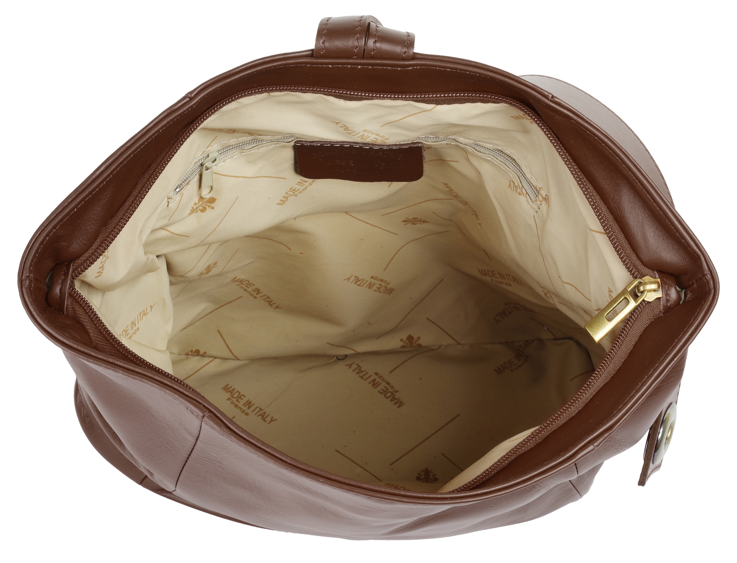 Piké Cityrucksack echt Leder, Made in Italy