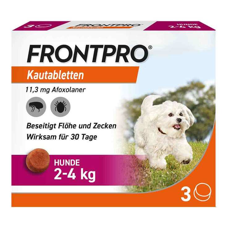 FRONTPRO 11 mg Kautabletten für Hunde 2 - 4 kg, 3 St