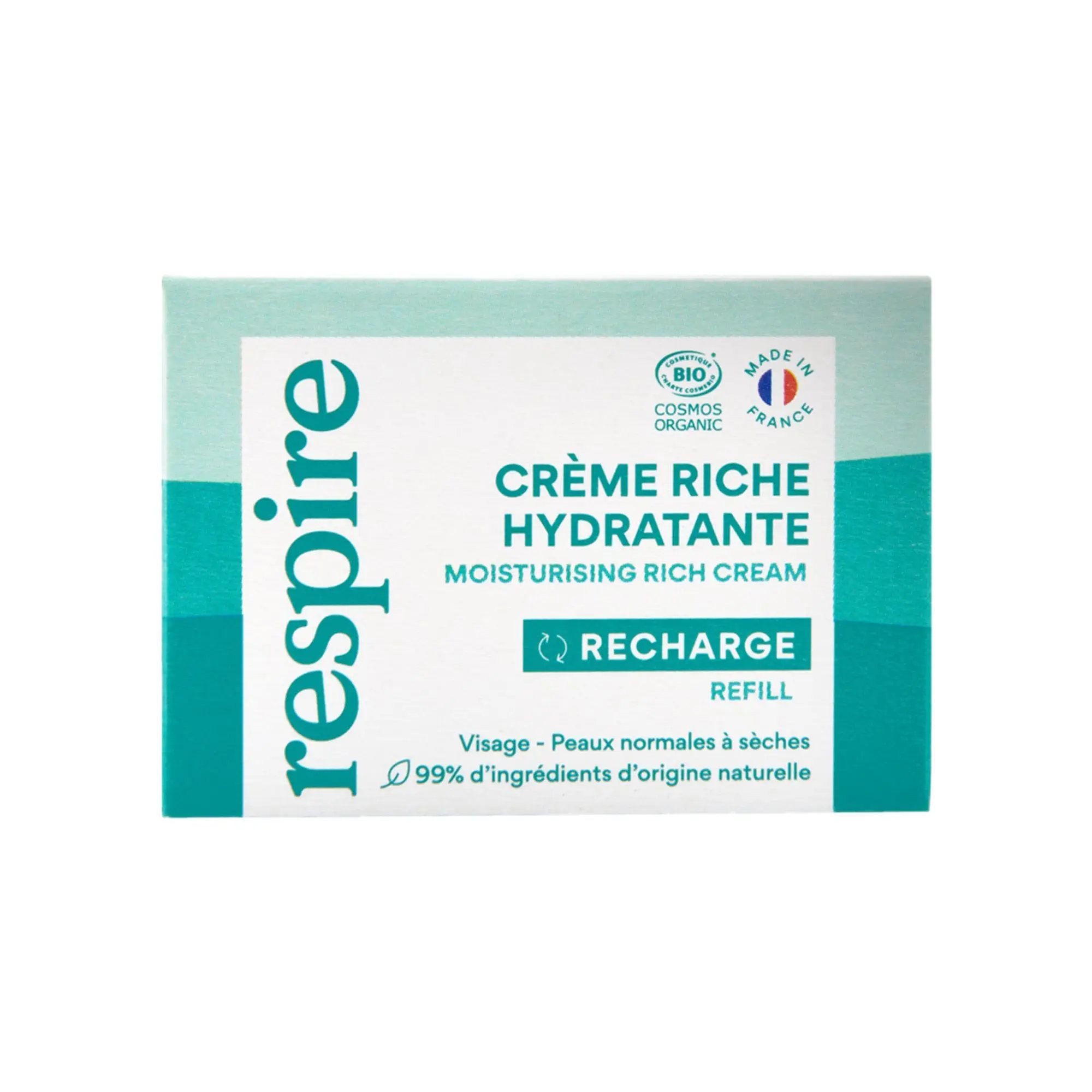 Respire - Recharge Crème Riche Hydratante 50ml skincare- Soin de jour