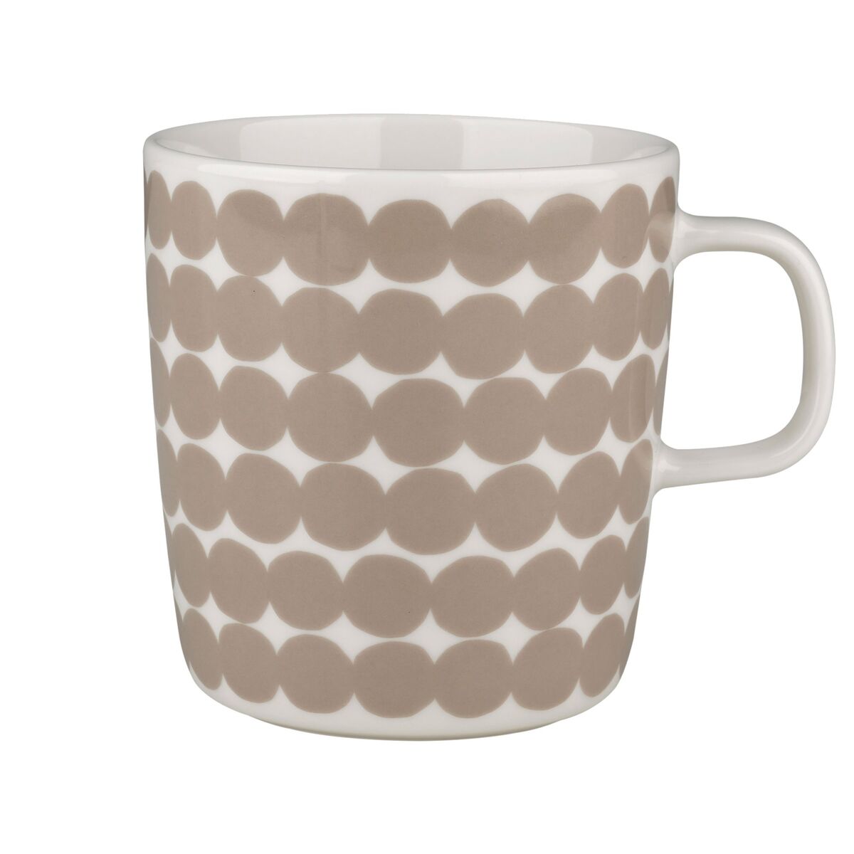 OIVA Räsymatto krus 4 dl, hvit/beige