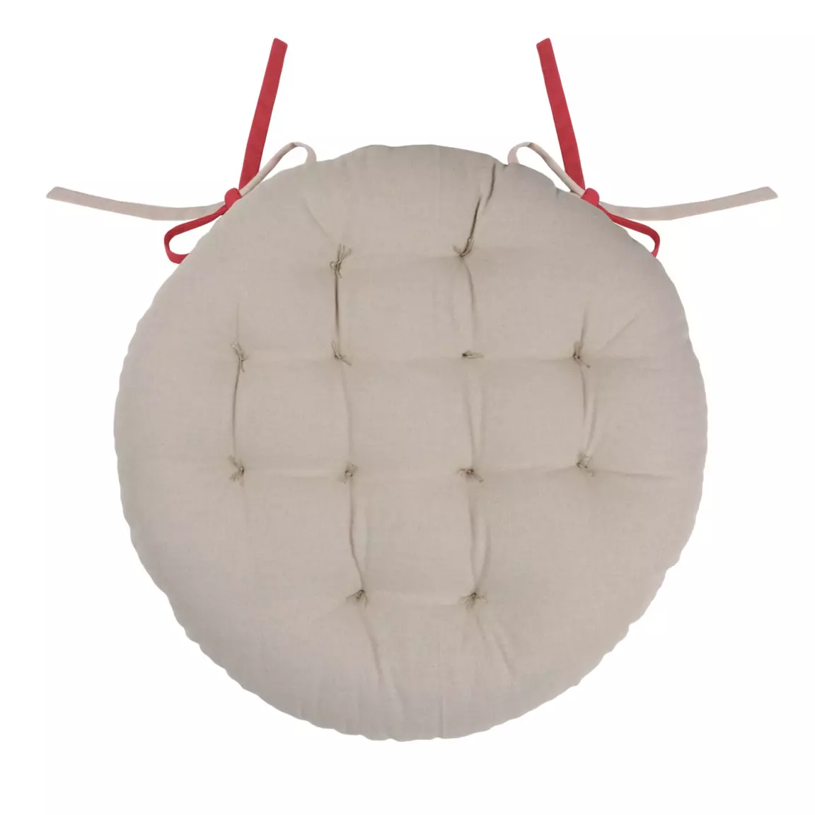 Coussin de chaise rond (38 cm) Duo Rouge