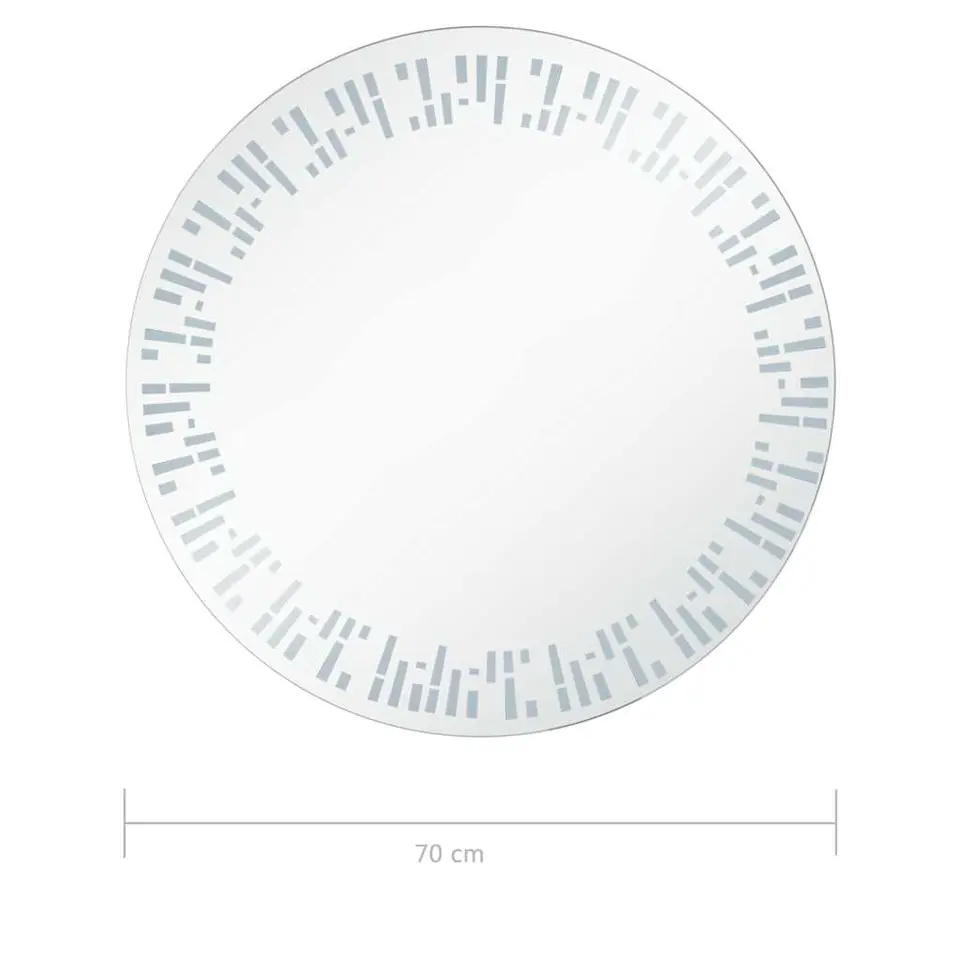 vidaXL - Badkamerspiegel - Zilver - Aluminium - 70 cm