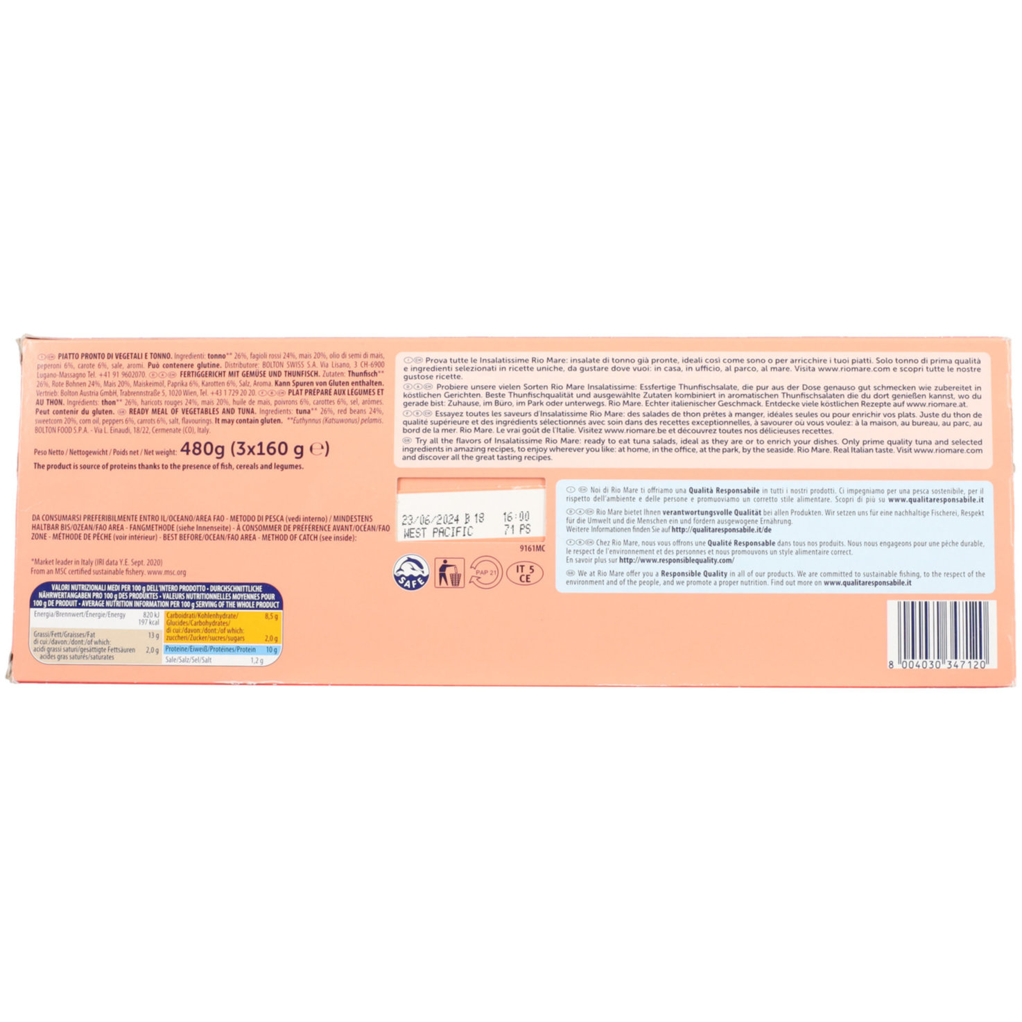 Rio mare Insalatissime Thunfischsalat Messicana 3x160g