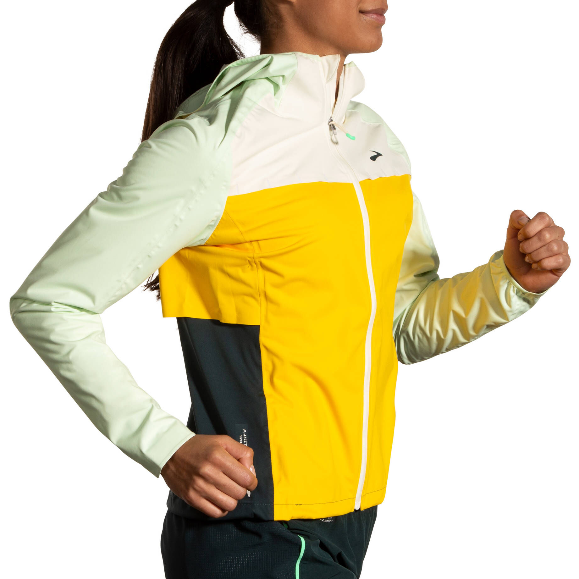 Brooks| Damen Laufjacke mit Kapuze HIGH POINT WATERPROOF JACKET