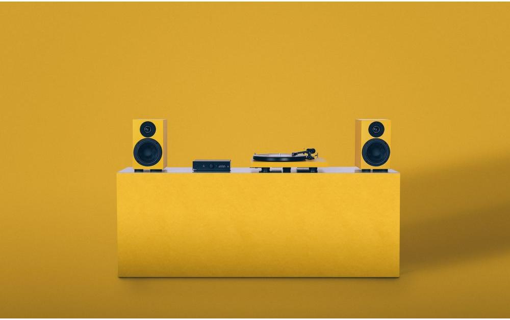 Plattenspieler mit Bluetooth Colourful Audio Gelb<br>Der Plattenspieler, der alles bietet