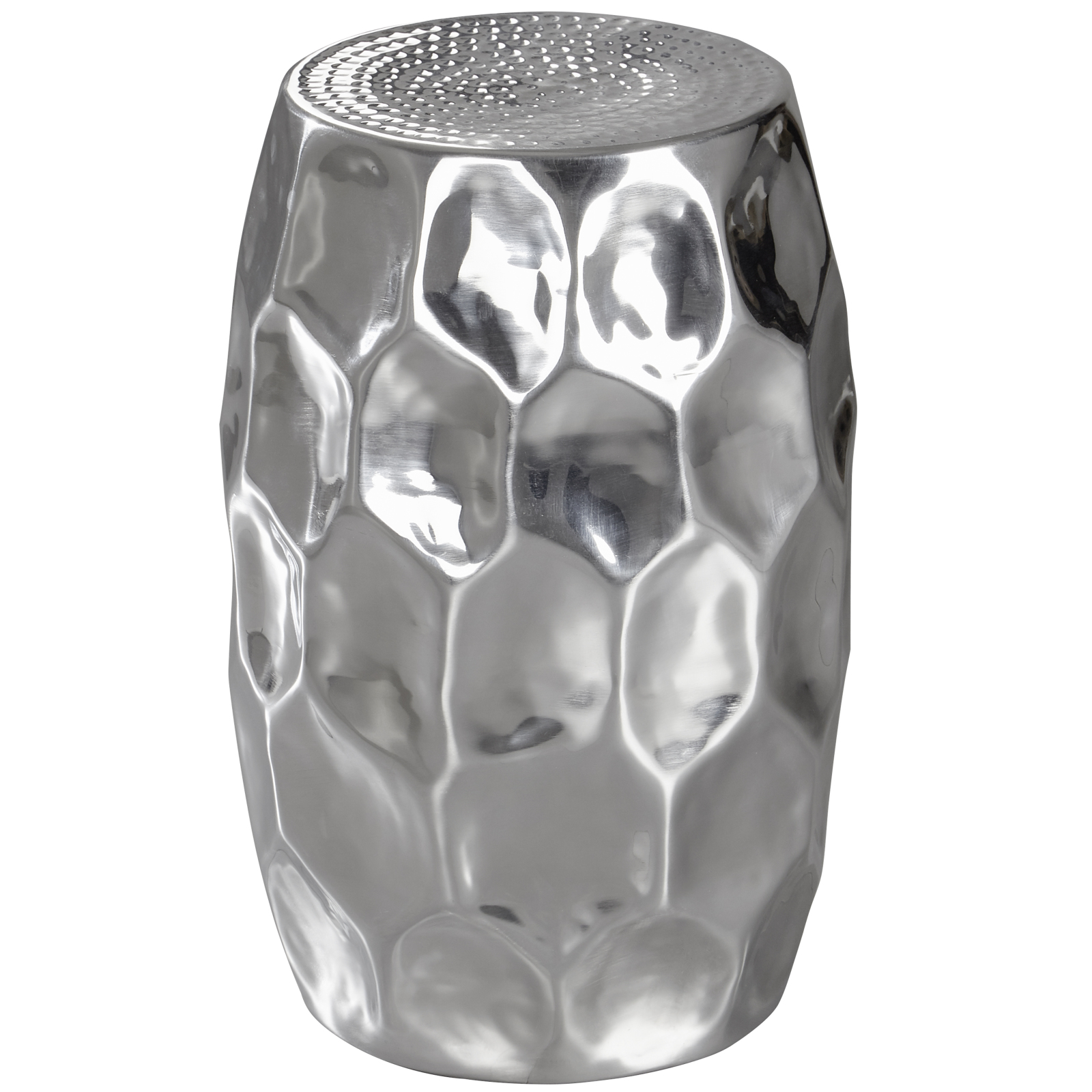 Beistelltisch - silberfarben - Aluminium - 47 cm hoch