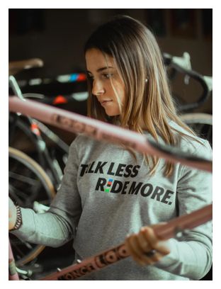Sweat Unisexe Çois 'Talk Less Ride More' Gris