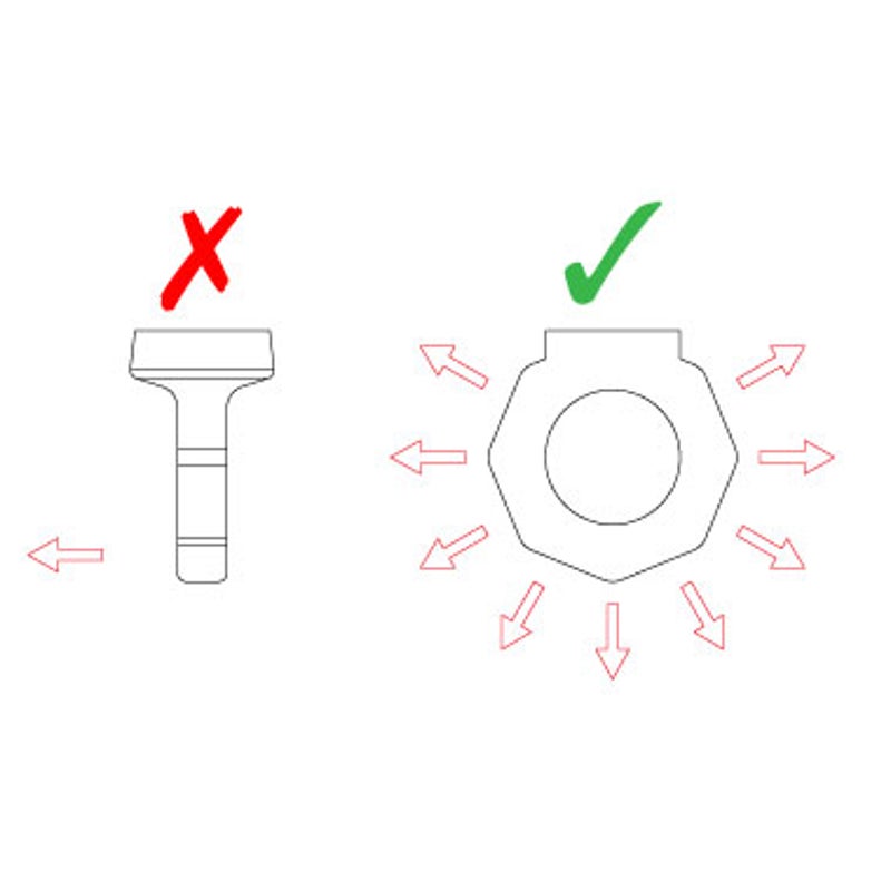 Doughty T57203 50mm clamp met roze ringmoer 750kg - zilver