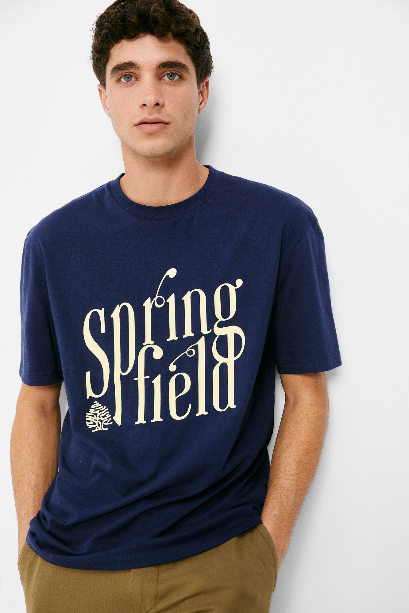 Camiseta Springfield - azul médio
