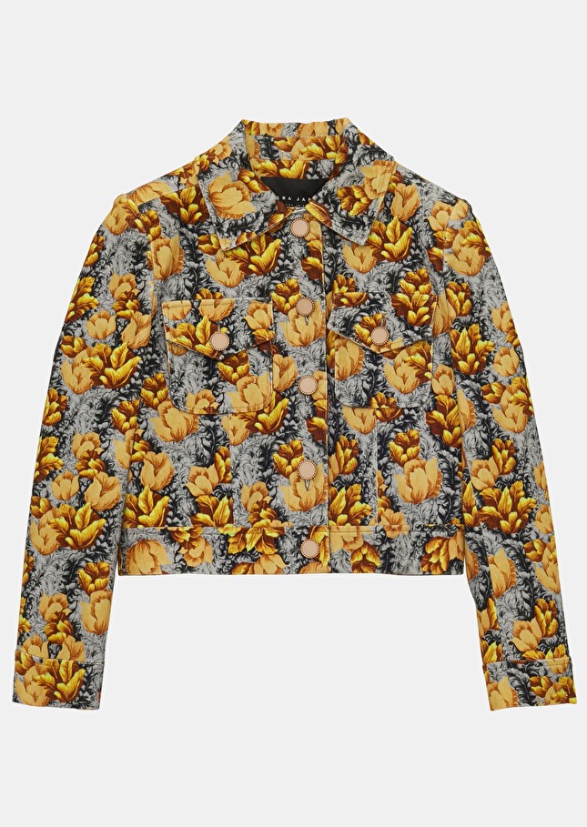 Veste Vascanogrise imprimée à fleurs