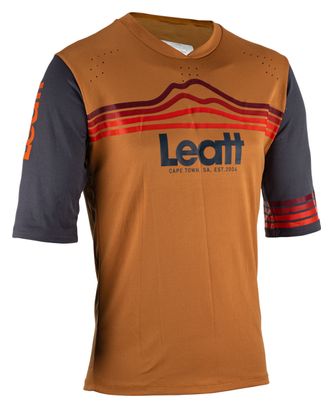 Maillot Manches 3/4 Leatt Enduro 3.0 Suede Marron