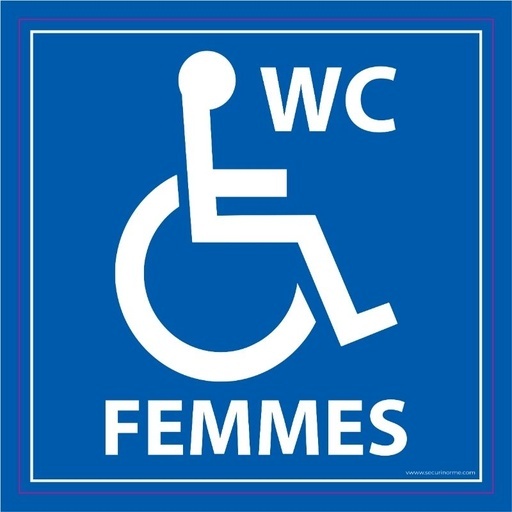 Panneau WC FEMMES PMR