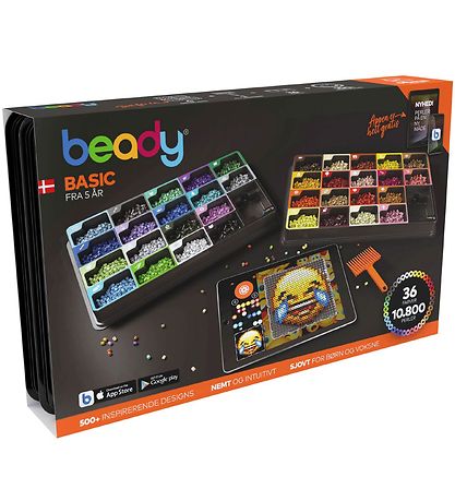 Beady Basic m. Bügelperlensteckplatten - 10.800 Perlen