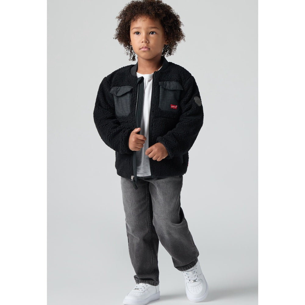 Køb Levi's Jet Black Utility Sherpa Jakke