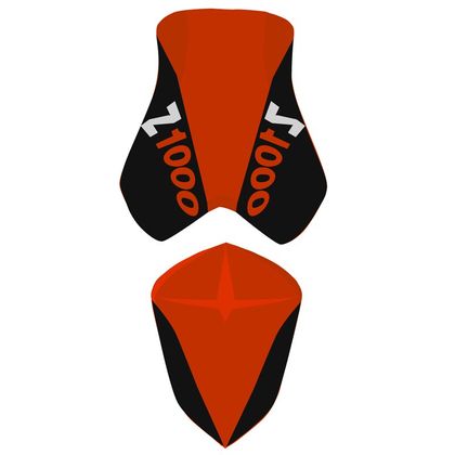 Housse de selle Bagster Orange/Noir/Lettres Oranges et Blanches