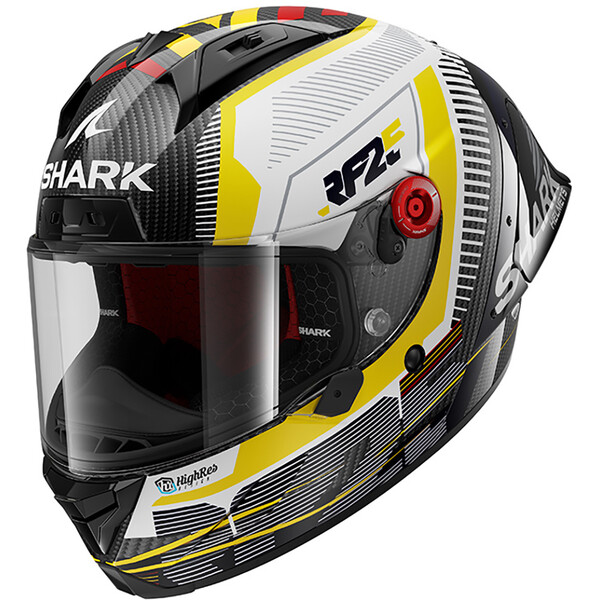 Shark - Casque Aeron GP Replica Fernandez Noir / Blanc / Jaune / Brillant