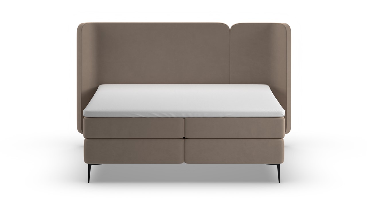 Boxspring Mesa - Soft suede liver
