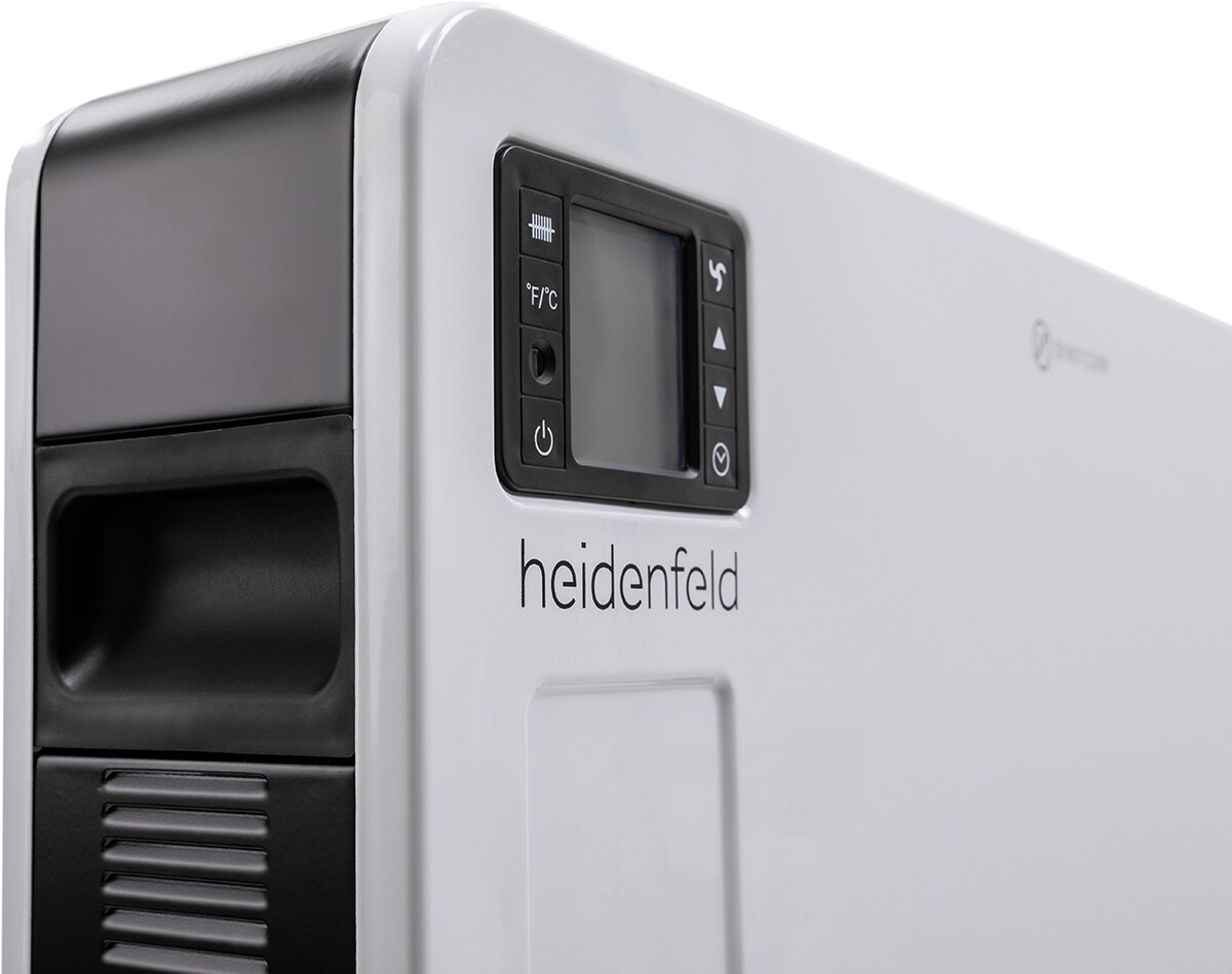 Heidenfeld Konvektorheizung EK100, Standgerät oder Wandmontage, 1000-2300 Watt, Timer, bis 40 m²