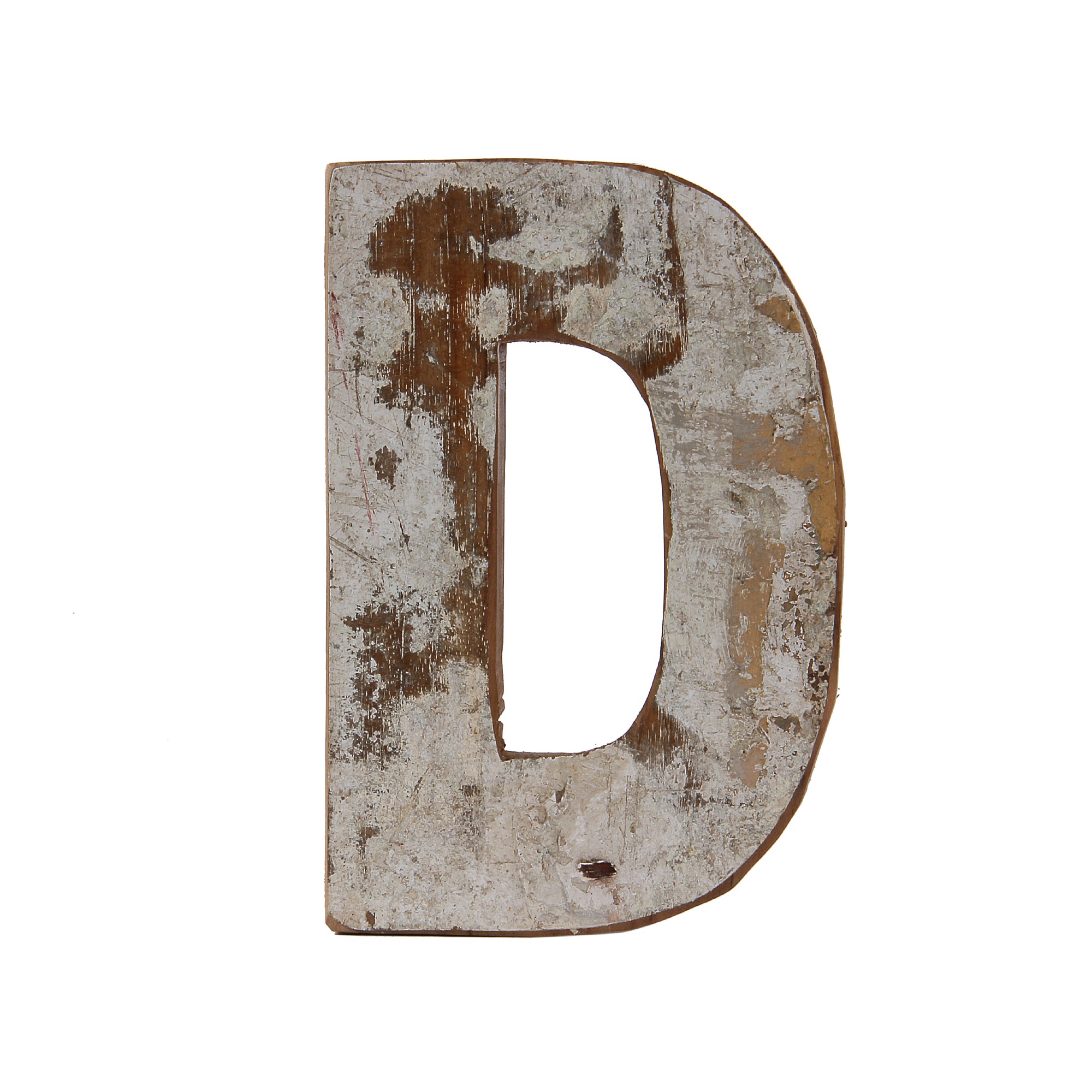Holzbuchstabe 'D', mehrfarbig, T 2,5 cm, B 13 cm, H 19 cm von fischer's lagerhaus