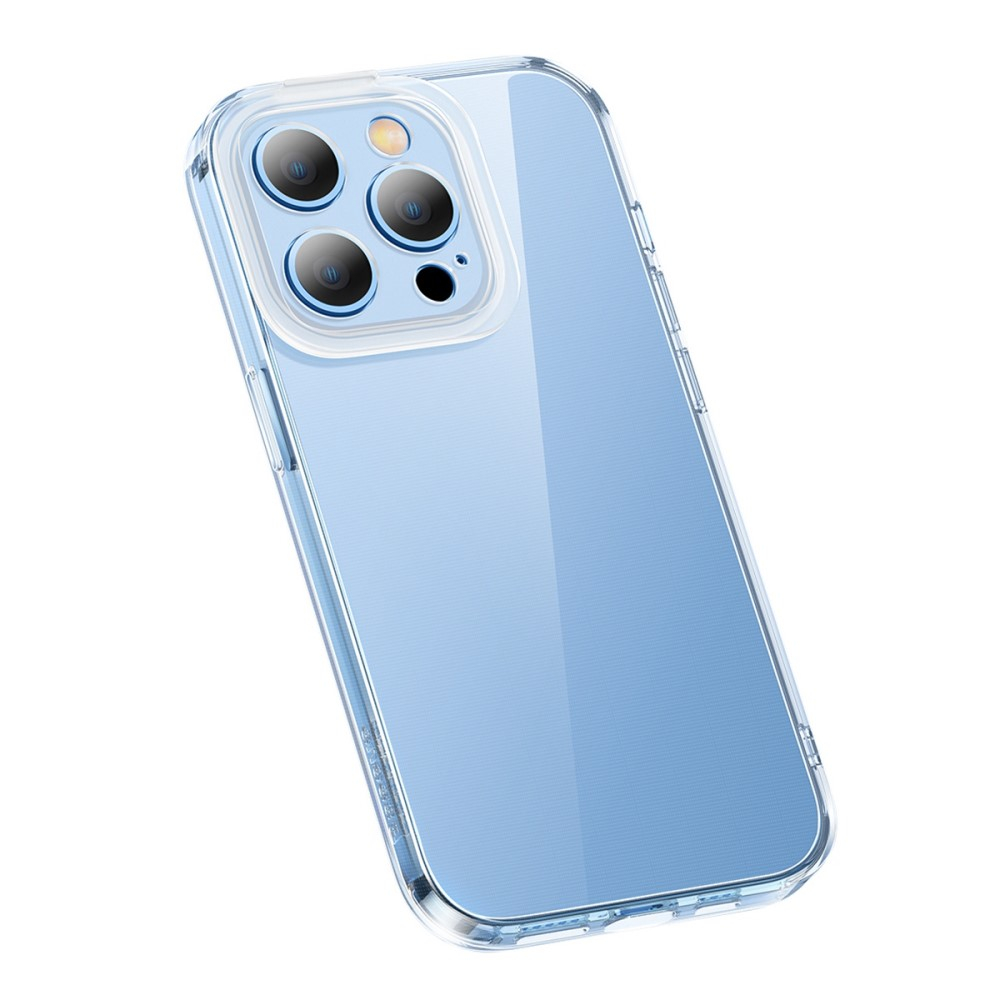 iPhone 14 Pro Hardcase Hülle TPU Bumper 4x Objektiv Kameraschutz   Display Panzerglas - Transparent