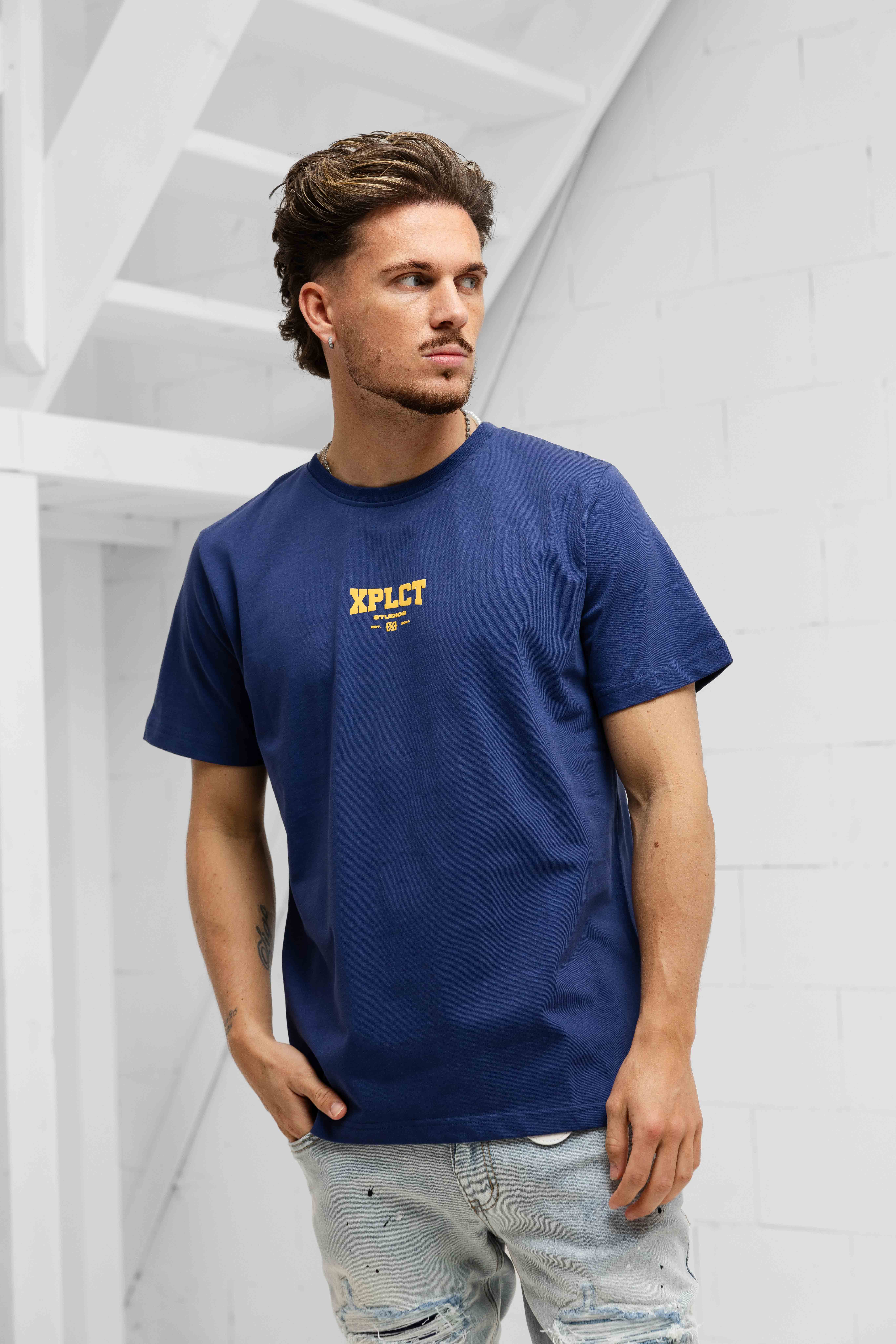 XPLCT Community T-Shirt Heren Donkerblauw