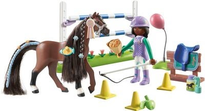 Playmobil 71355 Horses of Waterfall Byggesett Zoe & Blaze med Hoppebane