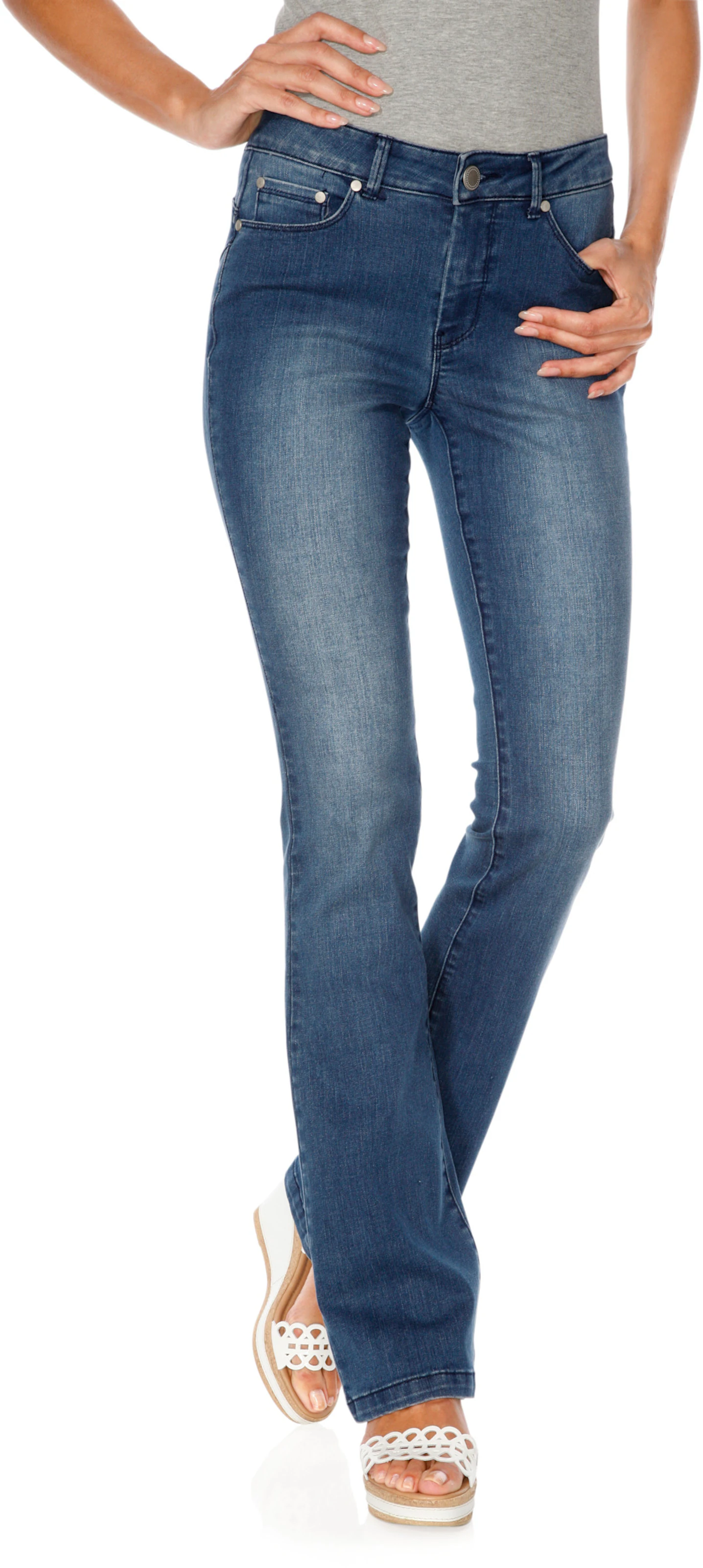 heine Bauchweg-Jeans in blue denim