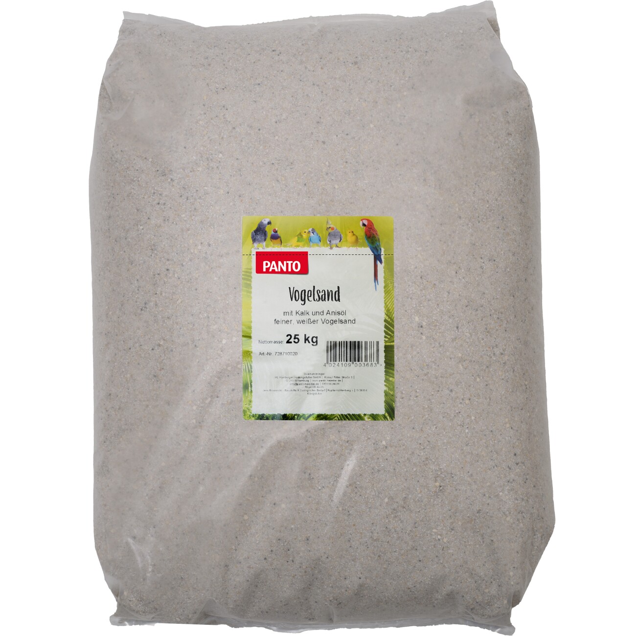 Panto Vogelsand mit Anis und Muschelkalk 25kg
