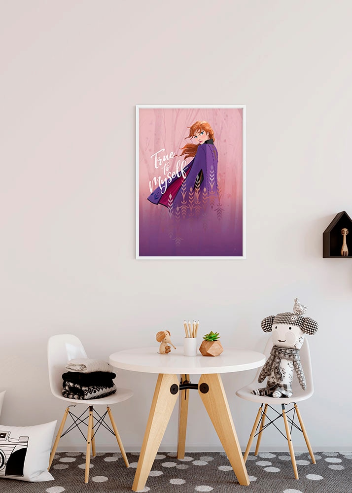 Komar Bild »Frozen Anna True to Myself« Disney 1 Stk. tlg. Wandbild zur Dekoration im Kinderzimmer - ohne Rahmen
