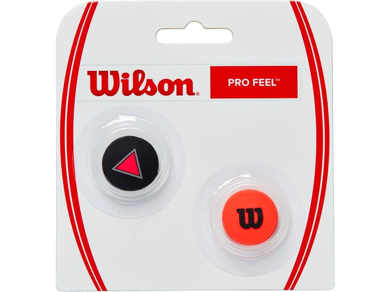 Wilson Dämpfer Pro Feel Clash 2er-Pack, Rot/Schwarz Dämpfer für Tennisschläger