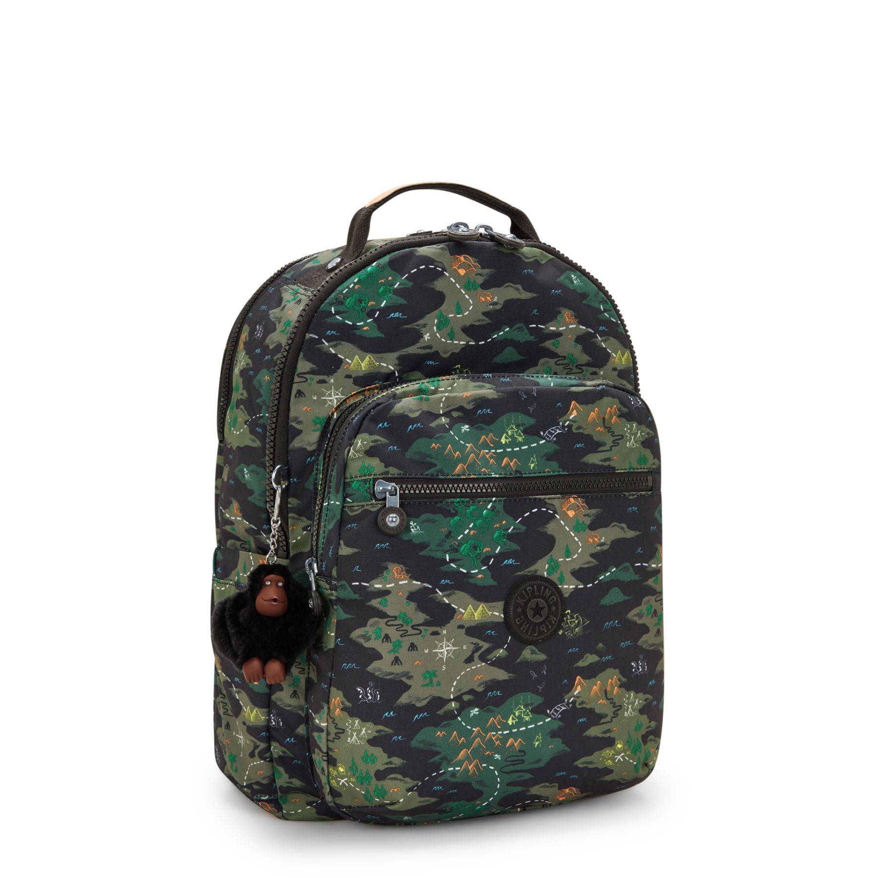 SEOUL LAP Grand sac à dos avec compartiment séparé pour ordinateur portable - Camo Treasure