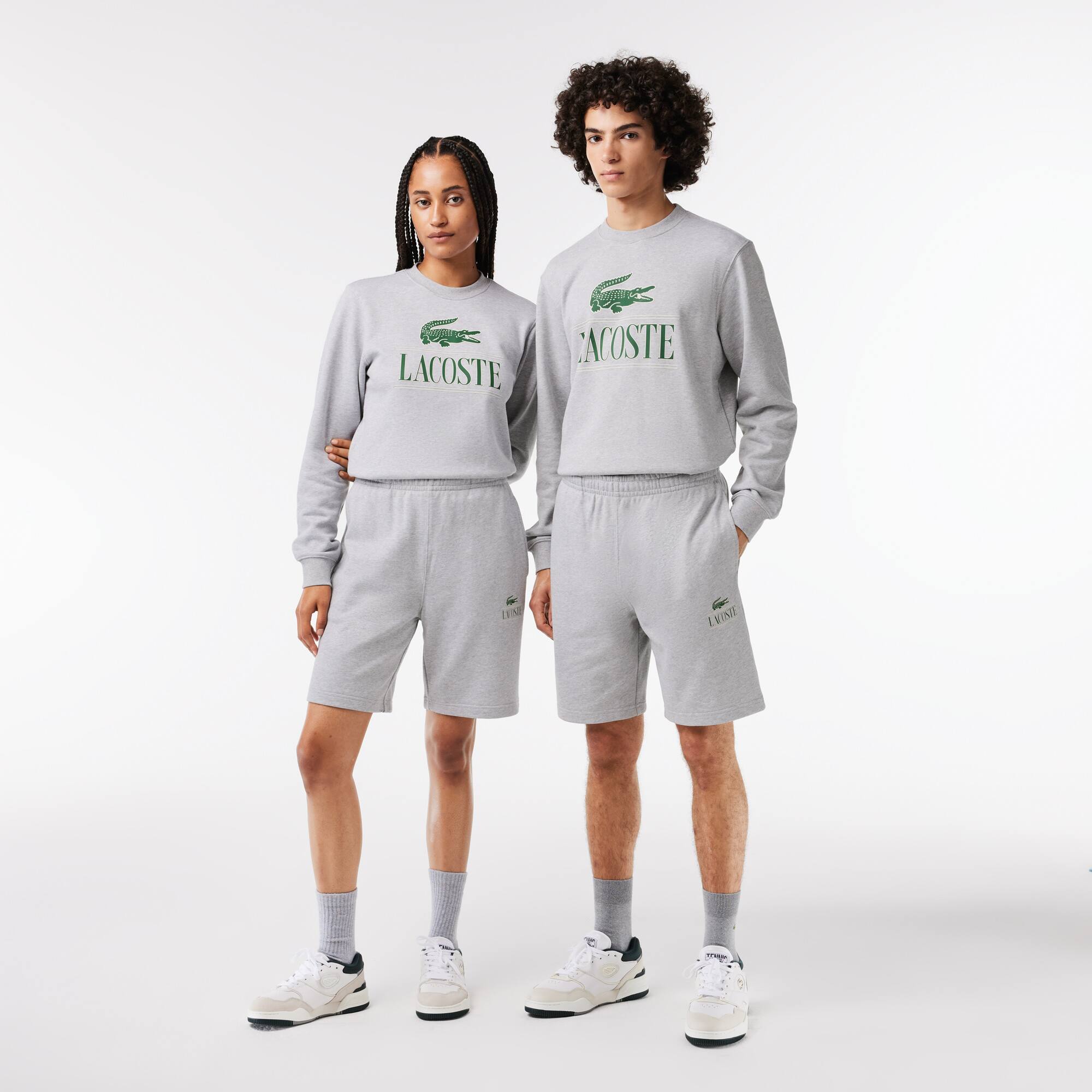 Short Jogger imprimé signature Lacoste Shorts - Gris - Lacoste - Unisex